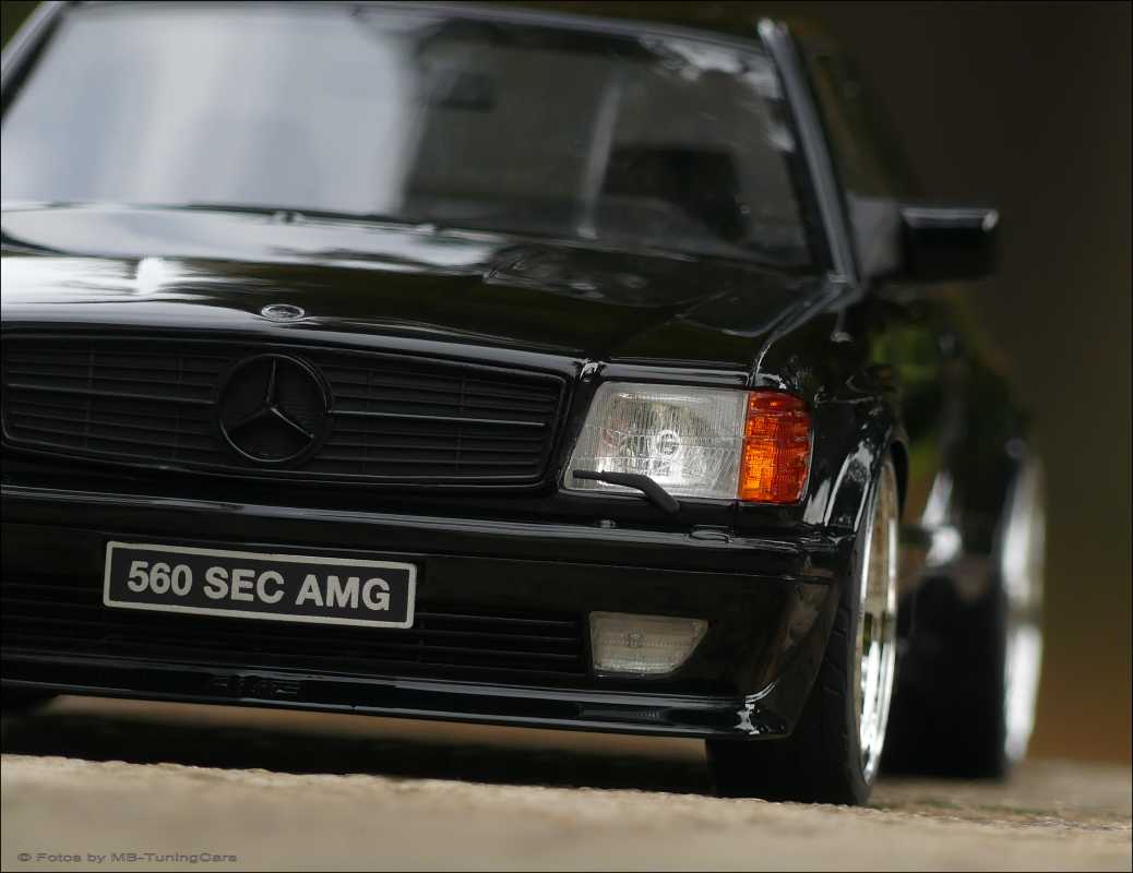 1:18 Mercedes 560 SEC AMG C126 Coupe / WideBody Black-Edition